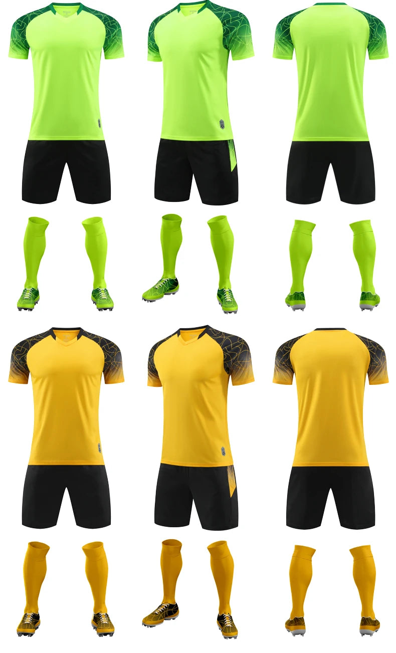 High Quality Men Football Jerseys Wholesale Soccer Clothes Sets Club Team Training Football Uniforms Adult Soccer Jersey D8862