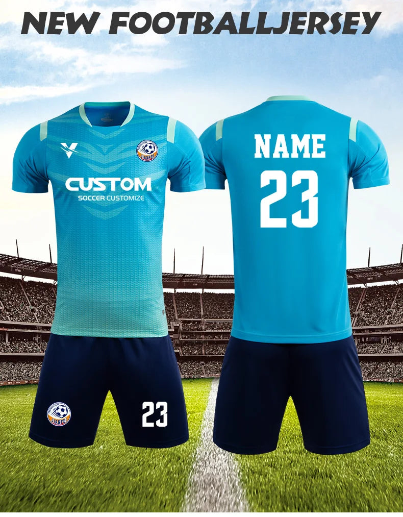 Wholesale Custom Design Breathable Comfortable Soccer Jersey Kits Team Soccer Sports Uniforms Men Football Uniform Sets M8631