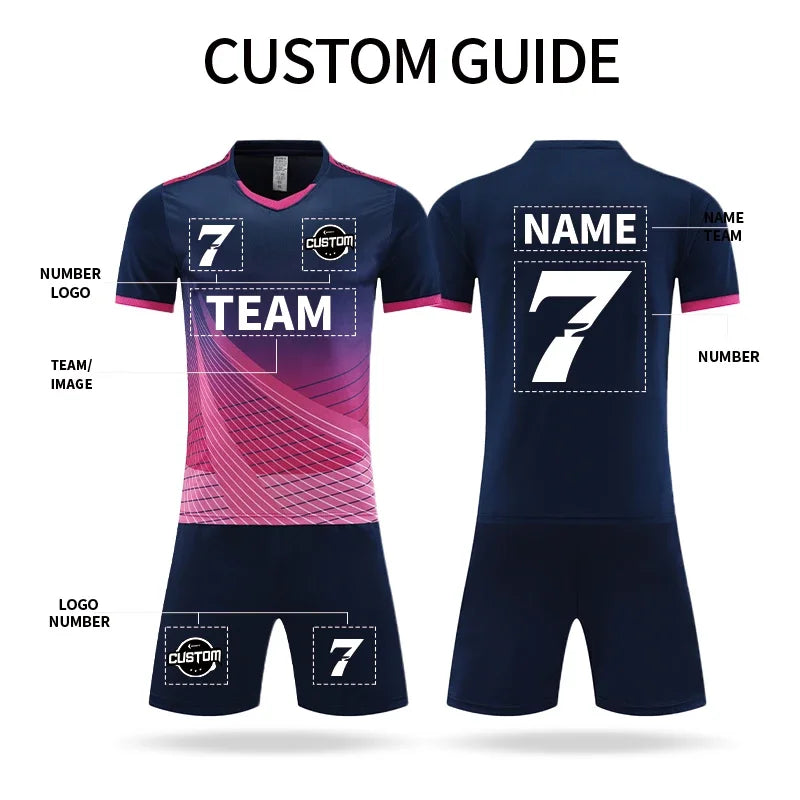 Soccer Jersey Custom Sets sublimation original Design Training kits Football uniform t-Shirt sport team For kids for Men XY233