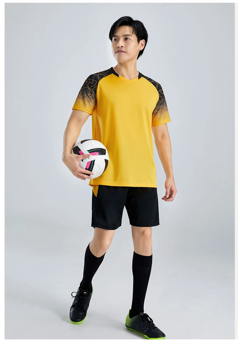 High Quality Men Football Jerseys Wholesale Soccer Clothes Sets Club Team Training Football Uniforms Adult Soccer Jersey D8862