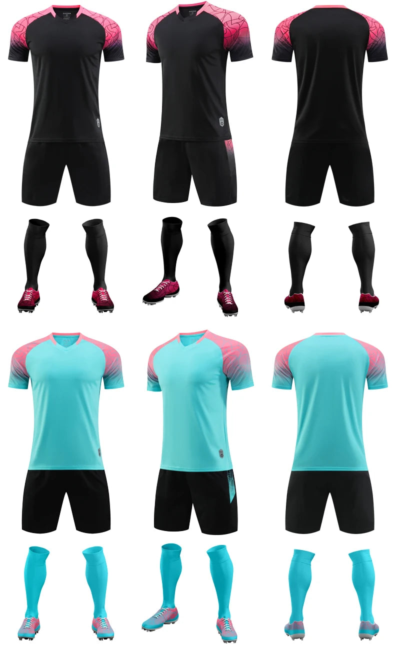 High Quality Men Football Jerseys Wholesale Soccer Clothes Sets Club Team Training Football Uniforms Adult Soccer Jersey D8862