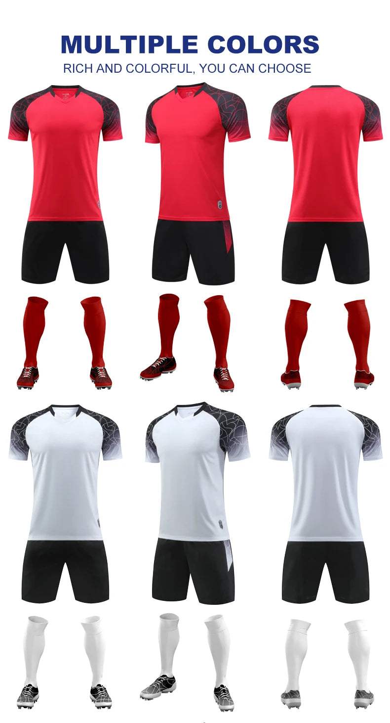High Quality Men Football Jerseys Wholesale Soccer Clothes Sets Club Team Training Football Uniforms Adult Soccer Jersey D8862
