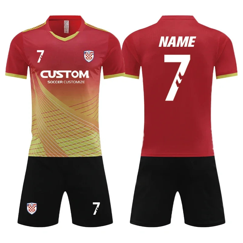 Soccer Jersey Custom Sets sublimation original Design Training kits Football uniform t-Shirt sport team For kids for Men XY233