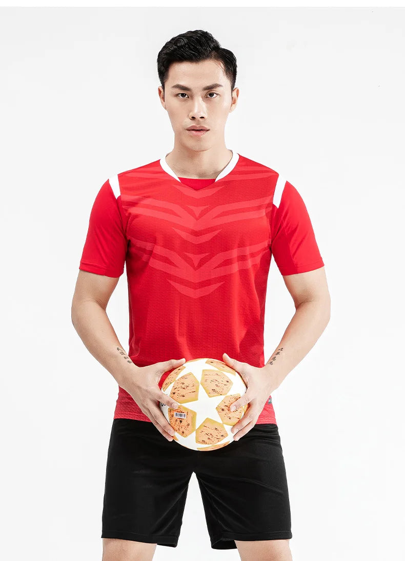 Wholesale Custom Design Breathable Comfortable Soccer Jersey Kits Team Soccer Sports Uniforms Men Football Uniform Sets M8631