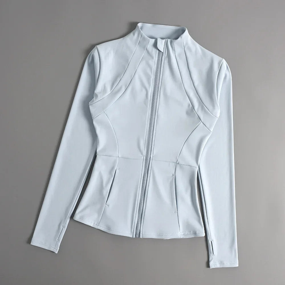 Sports Coat Women's Shirt Yoga Slim Long Sleeve Fast Running Thin Pilates Fitness Suit Top Clothing