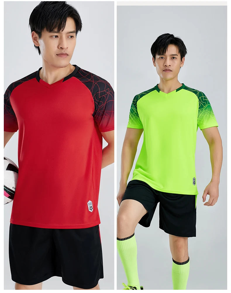 High Quality Men Football Jerseys Wholesale Soccer Clothes Sets Club Team Training Football Uniforms Adult Soccer Jersey D8862