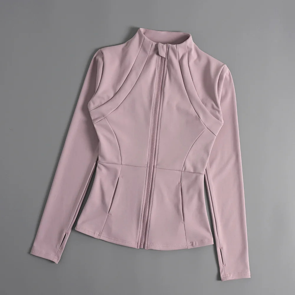 Sports Coat Women's Shirt Yoga Slim Long Sleeve Fast Running Thin Pilates Fitness Suit Top Clothing