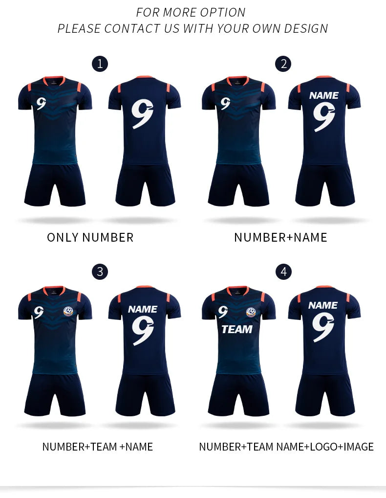 Wholesale Custom Design Breathable Comfortable Soccer Jersey Kits Team Soccer Sports Uniforms Men Football Uniform Sets M8631
