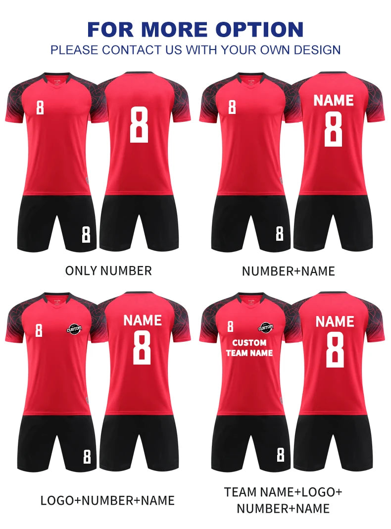 High Quality Men Football Jerseys Wholesale Soccer Clothes Sets Club Team Training Football Uniforms Adult Soccer Jersey D8862