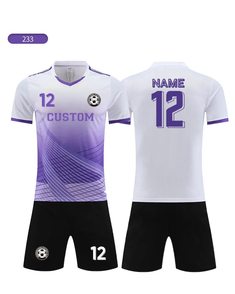 Soccer Jersey Custom Sets sublimation original Design Training kits Football uniform t-Shirt sport team For kids for Men XY233