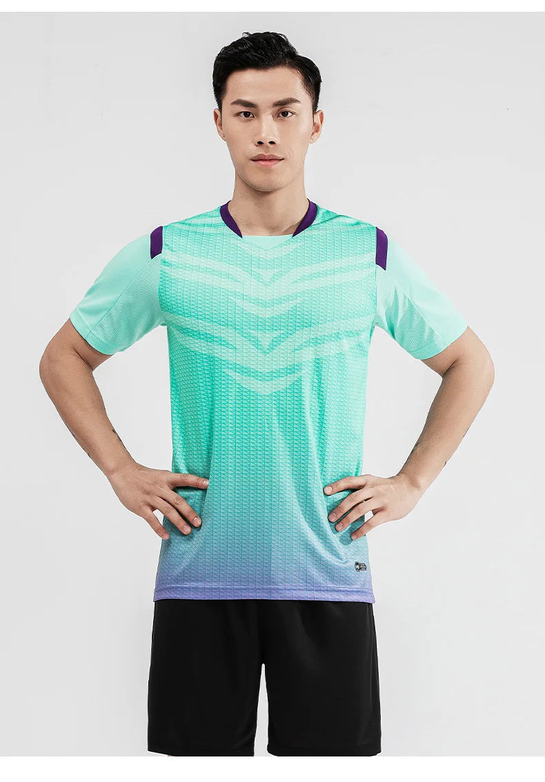 Wholesale Custom Design Breathable Comfortable Soccer Jersey Kits Team Soccer Sports Uniforms Men Football Uniform Sets M8631