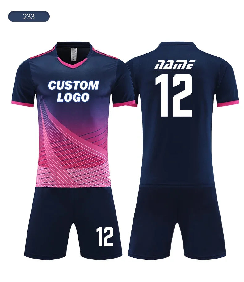 Soccer Jersey Custom Sets sublimation original Design Training kits Football uniform t-Shirt sport team For kids for Men XY233
