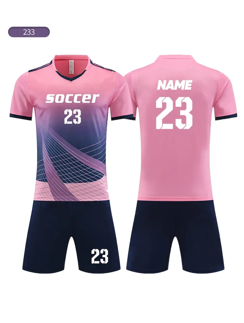 Soccer Jersey Custom Sets sublimation original Design Training kits Football uniform t-Shirt sport team For kids for Men XY233
